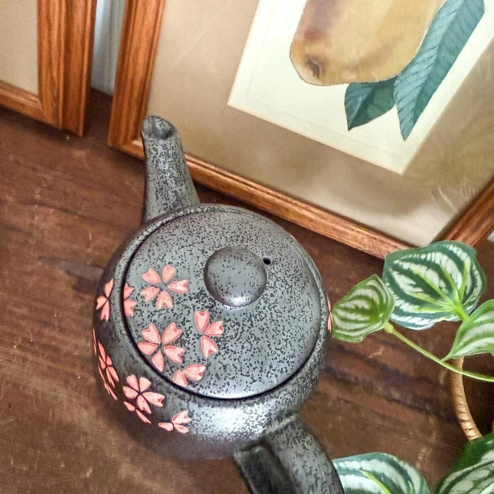 Vintage Japanese Floral Teapot and Cup